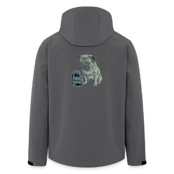 Design d’ami chien – Cœur pour amis à quatre pattes - Veste softshell homme en polyester recyclé Stanley/Stella - noir - Dos - AI Model Male 185 light (185cm)