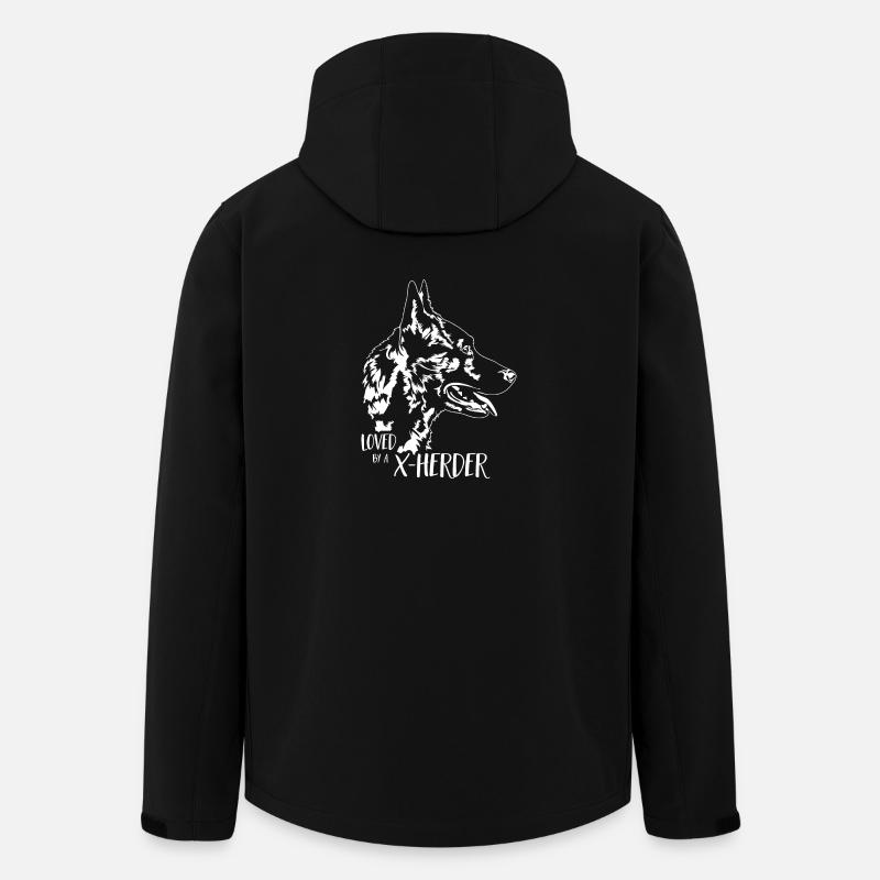 Loved by a X Herder Hunde Hundespruch Wilsigns - Recycelte Männer Softshell-Jacke von Stanley/Stella - Schwarz