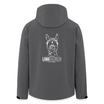 LAMATASTISCH Lama Alpaka Spruch Tier Wilsigns - Recycelte Männer Softshell-Jacke von Stanley/Stella - Schwarz - Hinten - AI Model Male 185 light (185cm)