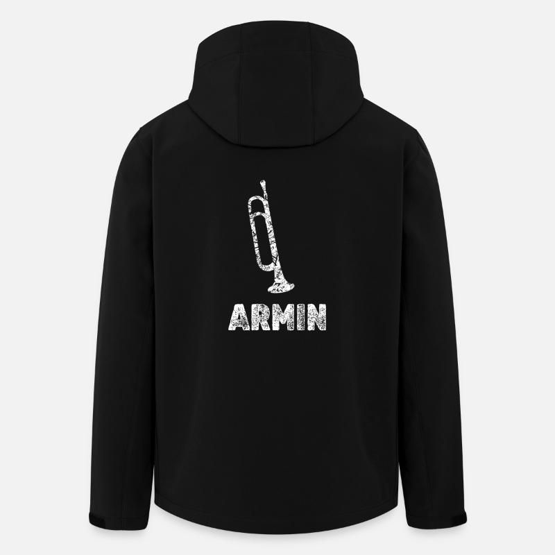 Cadeau pour Armin - Veste softshell homme en polyester recyclé Stanley/Stella - noir