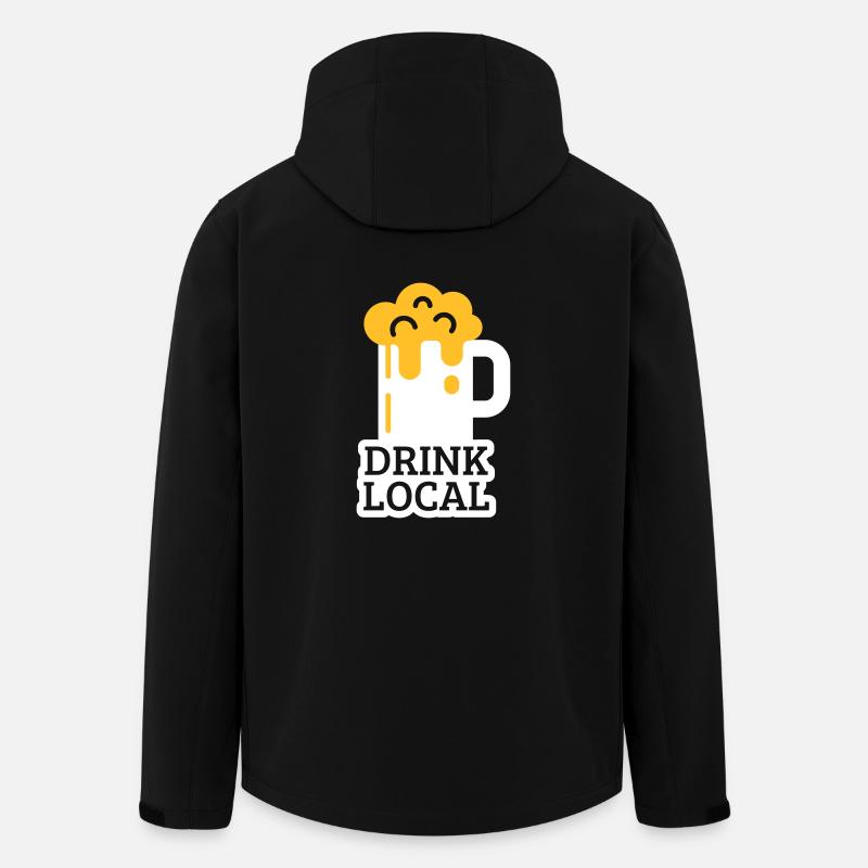 drink local - Men’s Recycled Softshell Jacket by Stanley/Stella - black