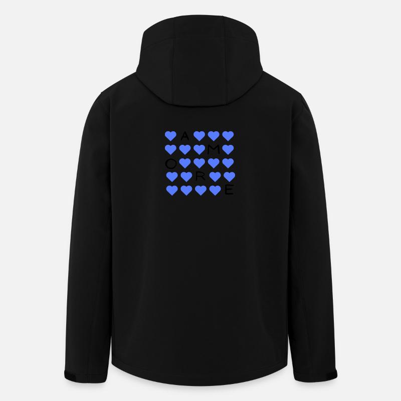 Blauherz Raster Muster - Recycelte Männer Softshell-Jacke von Stanley/Stella - Schwarz