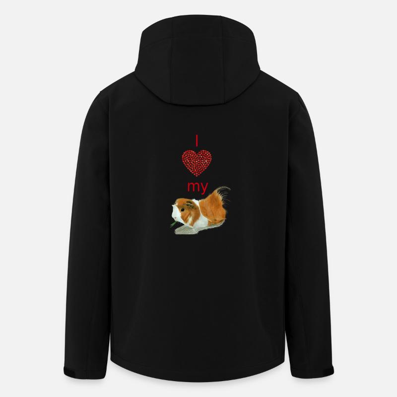 I love my guinea pig - Men’s Recycled Softshell Jacket by Stanley/Stella - black