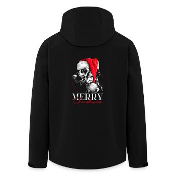 Père Noël CHIEN DE SUEUR HANOVRIEN Joyeux Noël - Veste softshell homme en polyester recyclé Stanley/Stella - noir - Dos - AI Model Male 185 light (185cm)