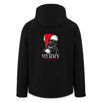 Santa STAFFORDSHIRE BULLTERRIER Merry Christmas - Recycelte Männer Softshell-Jacke von Stanley/Stella - Schwarz - Hinten - AI Model Male 185 light (185cm)