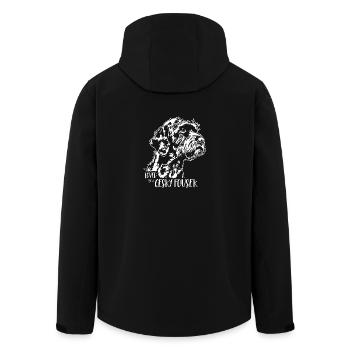 Aimé par un chien de chasse Cesky Fousek disant Wilsigns - Veste softshell homme en polyester recyclé Stanley/Stella - noir - Dos - AI Model Male 185 light (185cm)