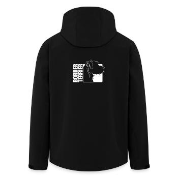 Border Terrier Profil Hunde Hund Wilsigns - Recycelte Männer Softshell-Jacke von Stanley/Stella - Schwarz - Hinten - AI Model Male 185 light (185cm)