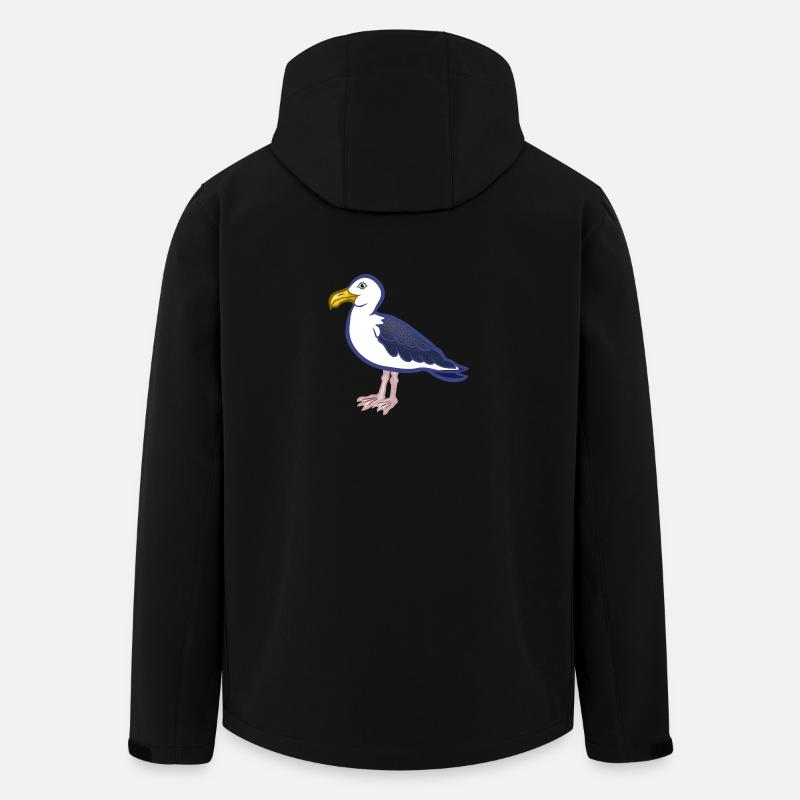 mouette - Veste softshell homme en polyester recyclé Stanley/Stella - noir