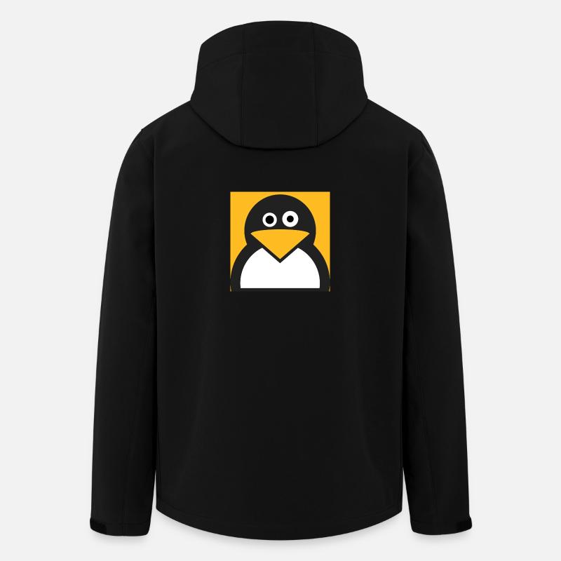 Linux Pinguin - Recycelte Männer Softshell-Jacke von Stanley/Stella - Schwarz