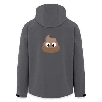 Kacke Emoji Kackhaufen - Recycelte Männer Softshell-Jacke von Stanley/Stella - Schwarz - Hinten - AI Model Male 185 light (185cm)