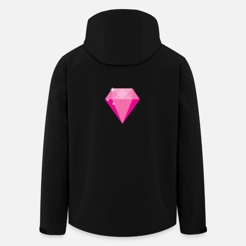 Rosa Diamant - Recycelte Männer Softshell-Jacke von Stanley/Stella - Schwarz
