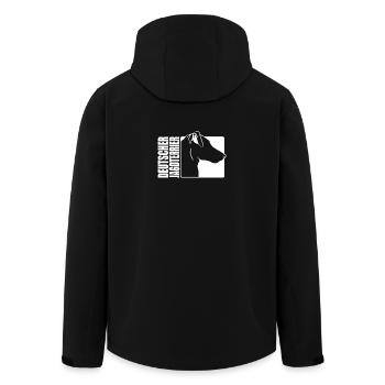 Deutscher Jagdterrier Profil Hunde Hund Wilsigns - Recycelte Männer Softshell-Jacke von Stanley/Stella - Schwarz - Hinten - AI Model Male 185 light (185cm)