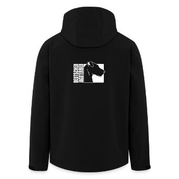 Deutscher Jagdterrier Profil Hunde Hund Wilsigns - Recycelte Männer Softshell-Jacke von Stanley/Stella - Schwarz - Hinten - AI Model Male 185 light (185cm)