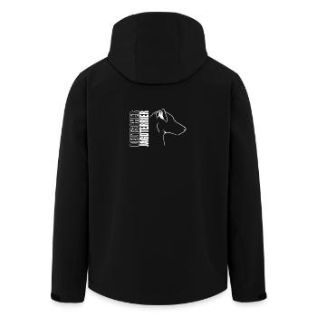 Deutscher Jagdterrier Profil Hunde Hund Wilsigns - Recycelte Männer Softshell-Jacke von Stanley/Stella - Schwarz - Hinten - AI Model Male 185 light (185cm)