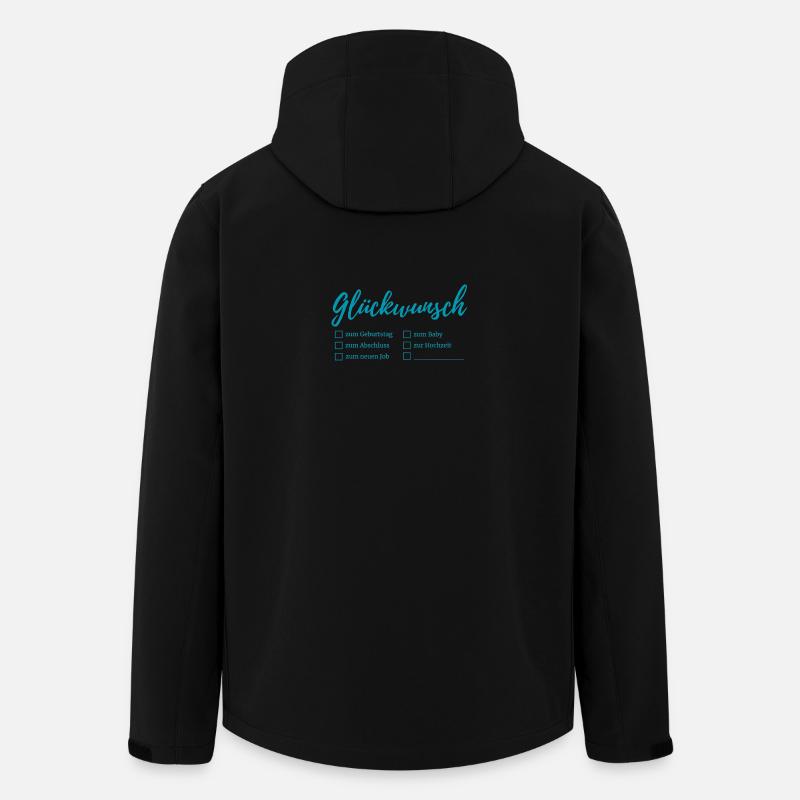 Glückwunsch Schriftzug Checkboxen - Recycelte Männer Softshell-Jacke von Stanley/Stella - Schwarz