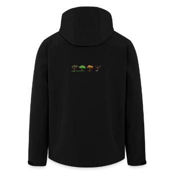 seasons - Men’s Recycled Softshell Jacket by Stanley/Stella - black - Back - AI Model Male 185 light (185cm)