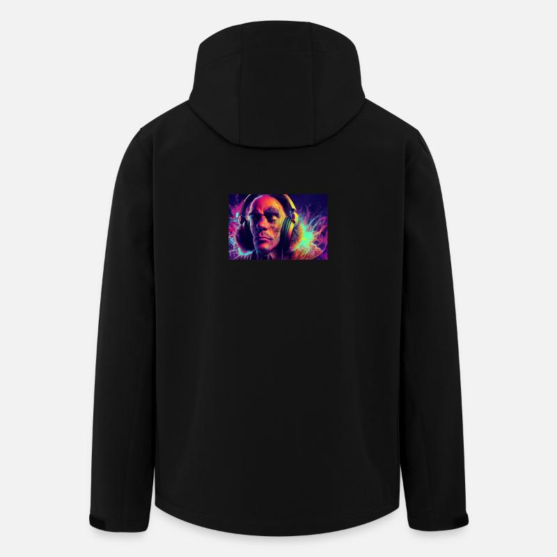 MusicPsychodelic - Recycelte Männer Softshell-Jacke von Stanley/Stella - Schwarz