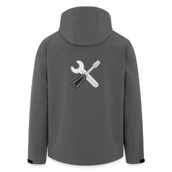 Handwerker - Recycelte Männer Softshell-Jacke von Stanley/Stella - Schwarz - Hinten - AI Model Male 185 light (185cm)