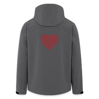 Herz - Recycelte Männer Softshell-Jacke von Stanley/Stella - Schwarz - Hinten - AI Model Male 185 light (185cm)