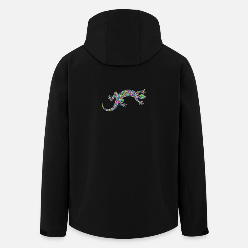 Gecko, salamander, patterncontest - Men’s Recycled Softshell Jacket by Stanley/Stella - black