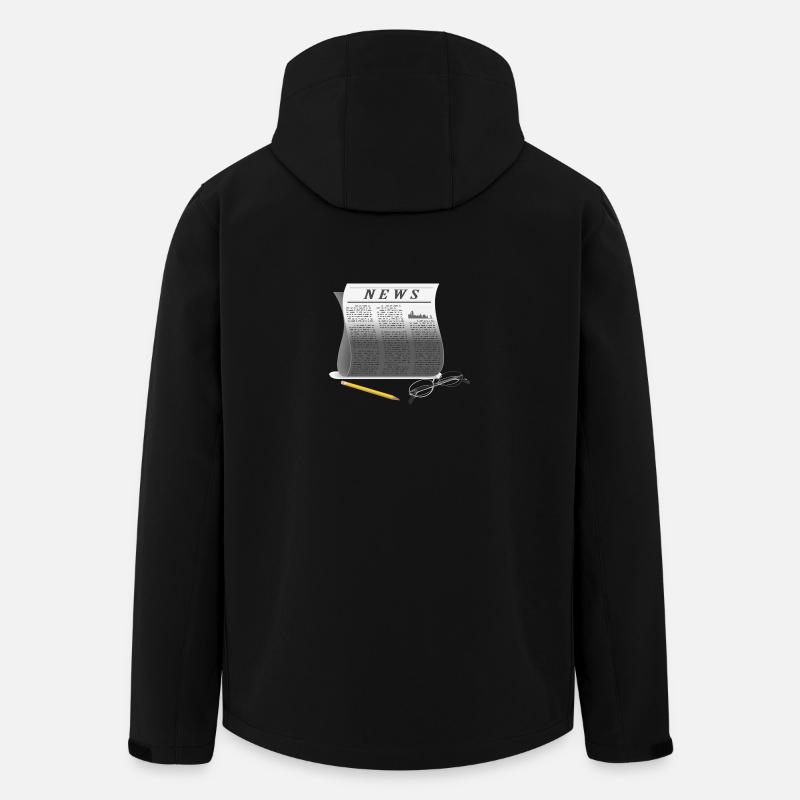 Zeitung - Recycelte Männer Softshell-Jacke von Stanley/Stella - Schwarz