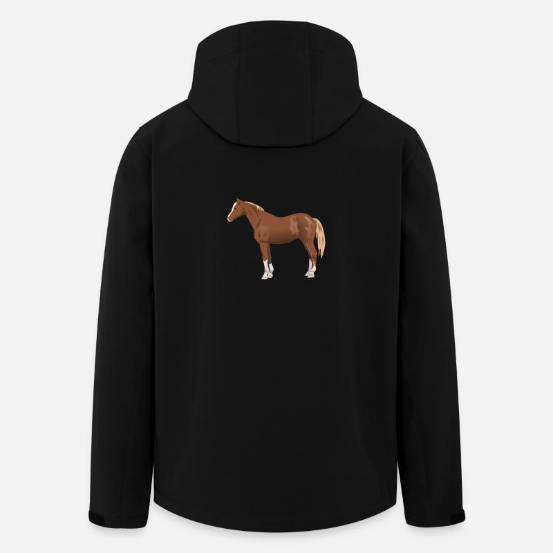 cheval - Veste softshell homme en polyester recyclé Stanley/Stella - noir