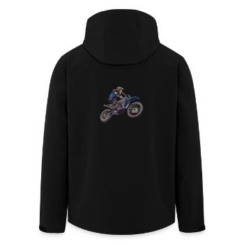 motocross - Veste softshell homme en polyester recyclé Stanley/Stella - noir - Dos - AI Model Male 185 light (185cm)
