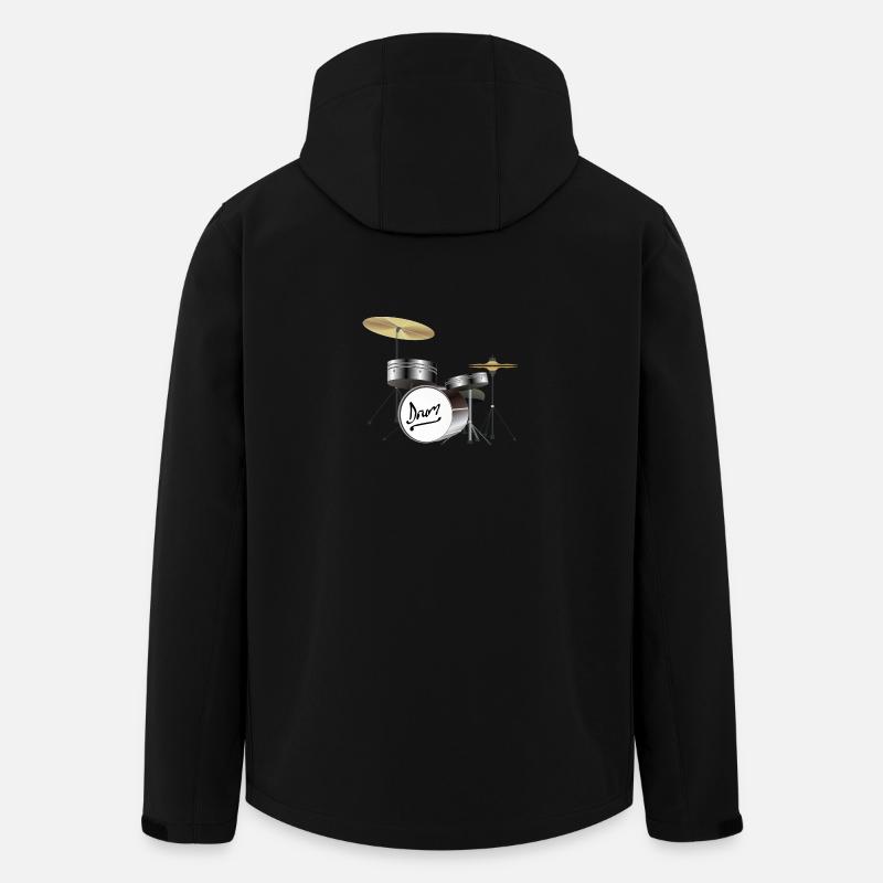 Schlagzeug - Recycelte Männer Softshell-Jacke von Stanley/Stella - Schwarz