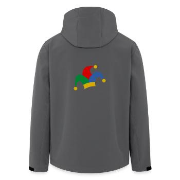 Fasching Clown Mütze - Recycelte Männer Softshell-Jacke von Stanley/Stella - Schwarz - Hinten - AI Model Male 185 light (185cm)
