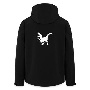 Dinosaurier: Velociraptor - Recycelte Männer Softshell-Jacke von Stanley/Stella - Schwarz - Hinten - AI Model Male 185 light (185cm)