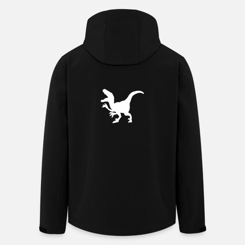 Dinosaures: Velociraptor - Veste softshell homme en polyester recyclé Stanley/Stella - noir
