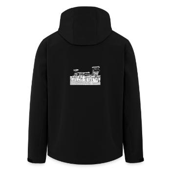 original2 - Recycelte Männer Softshell-Jacke von Stanley/Stella - Schwarz - Hinten - AI Model Male 185 light (185cm)