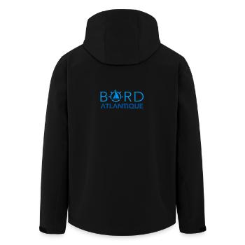 BordAtlantique - Veste softshell homme en polyester recyclé Stanley/Stella - noir - Dos - AI Model Male 185 light (185cm)