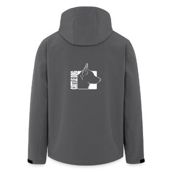 Profil de chien de bouvier Chien de troupeau Chiens Chien Wilsigns - Veste softshell homme en polyester recyclé Stanley/Stella - noir - Dos - AI Model Male 185 light (185cm)