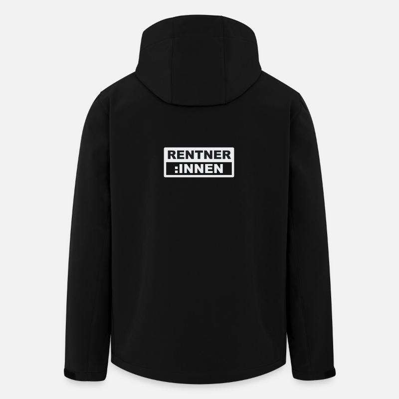 Lustiges Rentner-Design - Recycelte Männer Softshell-Jacke von Stanley/Stella - Schwarz