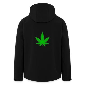 Feuille de marijuana - Veste softshell homme en polyester recyclé Stanley/Stella - noir - Dos - AI Model Male 185 light (185cm)