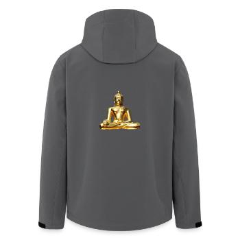 Bouddha Or - Veste softshell homme en polyester recyclé Stanley/Stella - noir - Dos - AI Model Male 185 light (185cm)