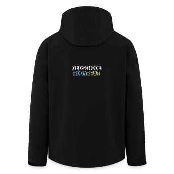 Oldschool Body Beat - Men’s Recycled Softshell Jacket by Stanley/Stella - black - Back - AI Model Male 185 light (185cm)
