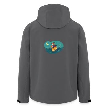 La nuit de la nuit de la lune de sorcière - Veste softshell homme en polyester recyclé Stanley/Stella - noir - Dos - AI Model Male 185 light (185cm)