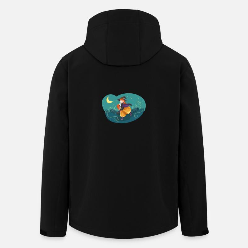 Hexe Nacht Mond Katze - Recycelte Männer Softshell-Jacke von Stanley/Stella - Schwarz