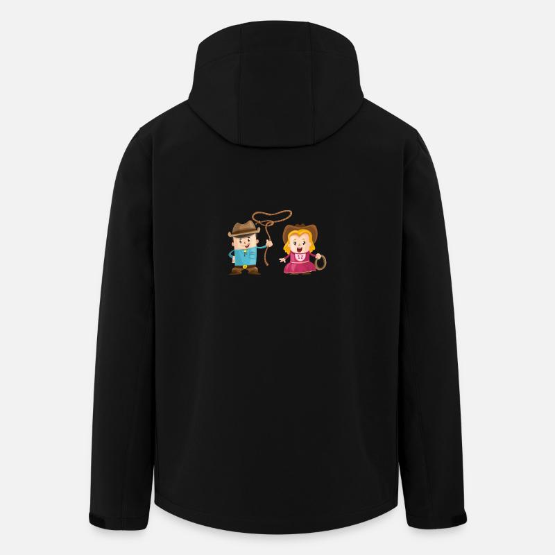 Cowboy mit Mädchen - Recycelte Männer Softshell-Jacke von Stanley/Stella - Schwarz