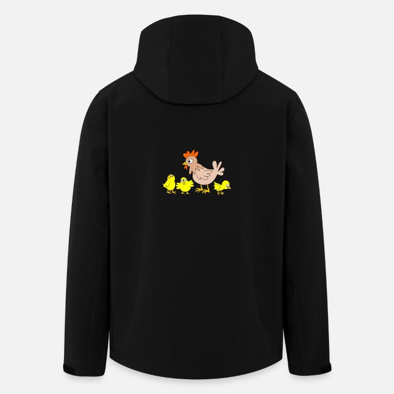 poulets - Veste softshell homme en polyester recyclé Stanley/Stella - noir