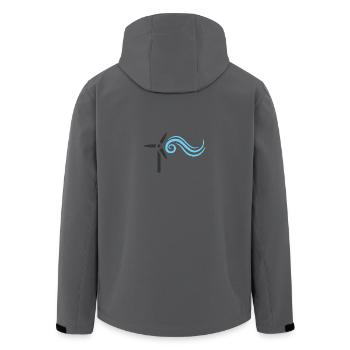 Windrad - Recycelte Männer Softshell-Jacke von Stanley/Stella - Schwarz - Hinten - AI Model Male 185 light (185cm)