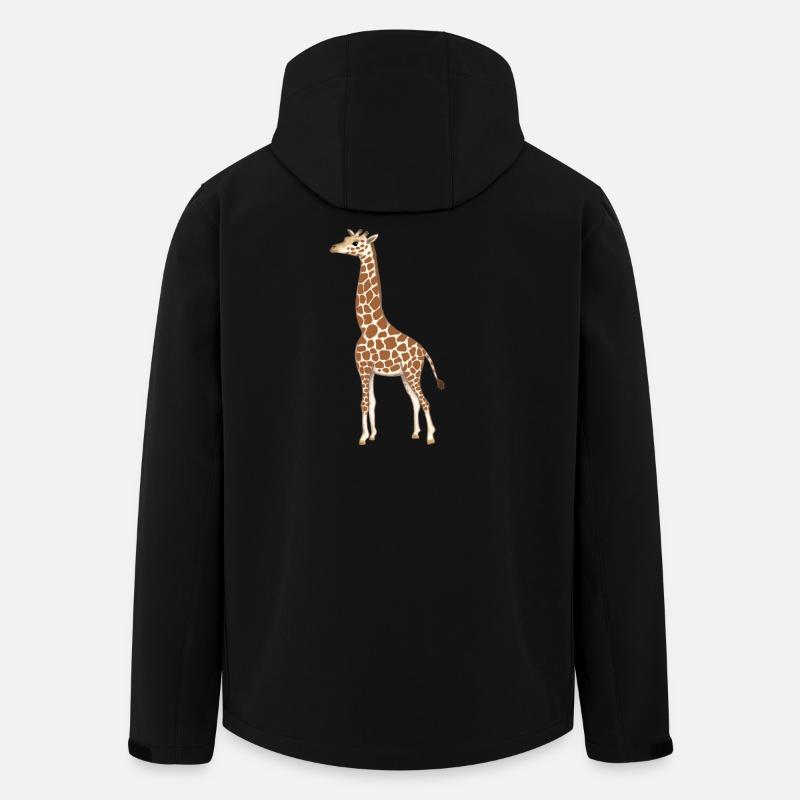 Giraffe Kinder - Recycelte Männer Softshell-Jacke von Stanley/Stella - Schwarz