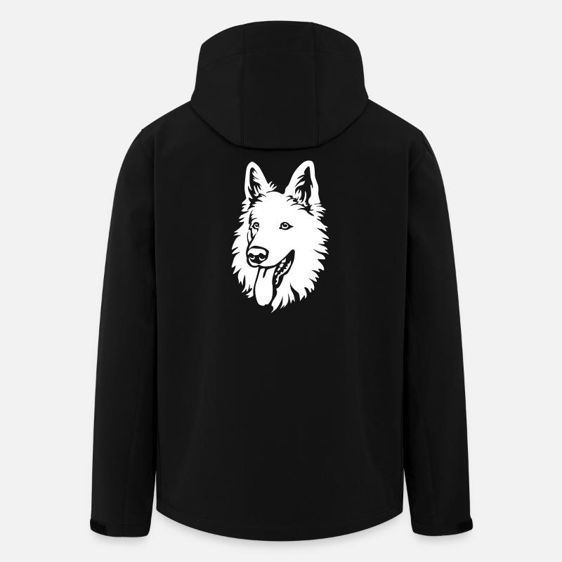 Schweizer Schäferhund Kopf "Black Edition" - Recycelte Männer Softshell-Jacke von Stanley/Stella - Schwarz