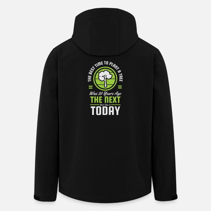 Nächster Zeitpunkt Heute Baumlogo - Recycelte Männer Softshell-Jacke von Stanley/Stella - Schwarz