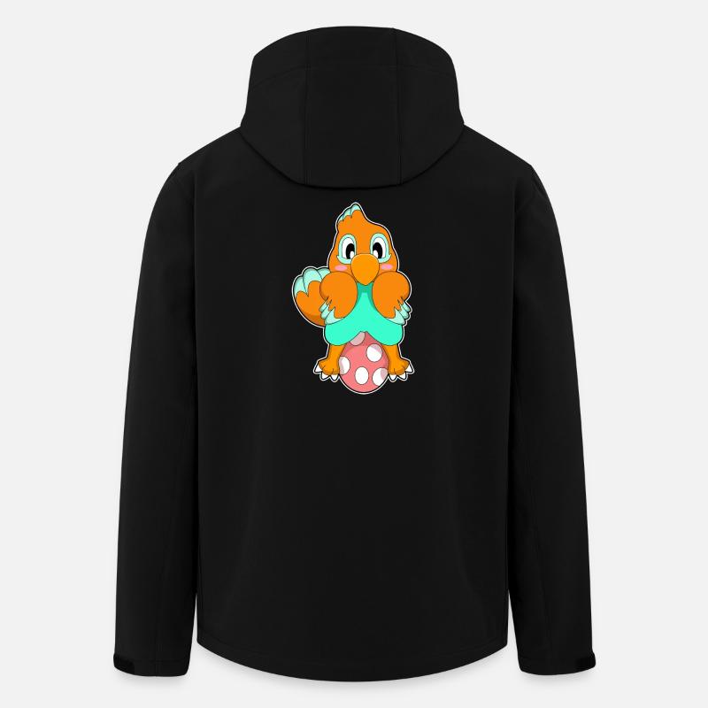 Papagei Ei - Recycelte Männer Softshell-Jacke von Stanley/Stella - Schwarz