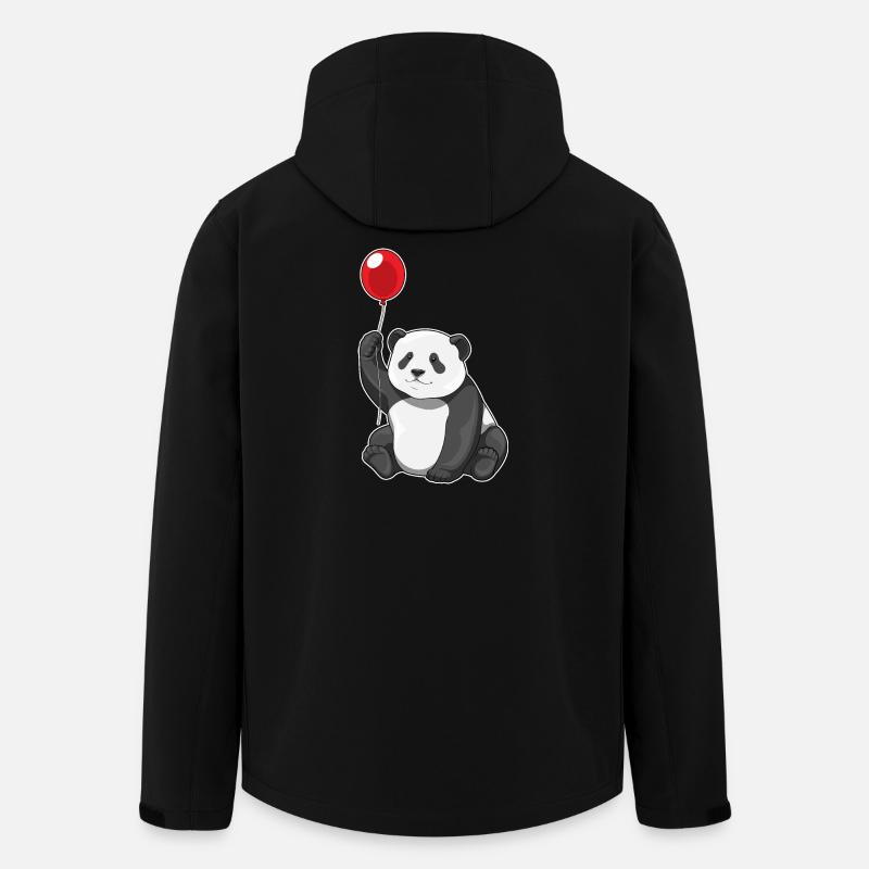 Panda Balloon - Men’s Recycled Softshell Jacket by Stanley/Stella - black