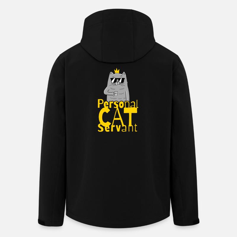 Personal Cat Servant Funny Kitten - Men’s Recycled Softshell Jacket by Stanley/Stella - black