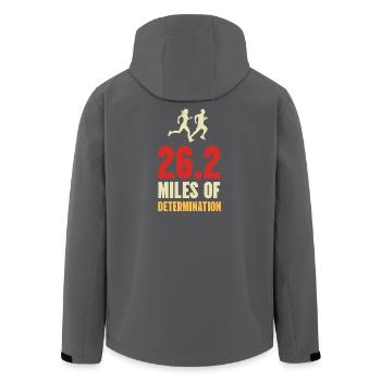 Marathon - 26,2 miles de détermination - Veste softshell homme en polyester recyclé Stanley/Stella - noir - Dos - AI Model Male 185 light (185cm)